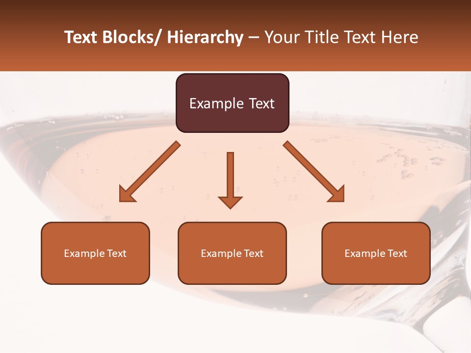 A Glass Of White Wine With A Brown Label On It PowerPoint Template
