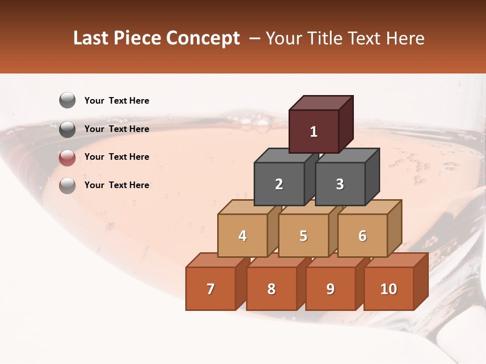 A Glass Of White Wine With A Brown Label On It PowerPoint Template