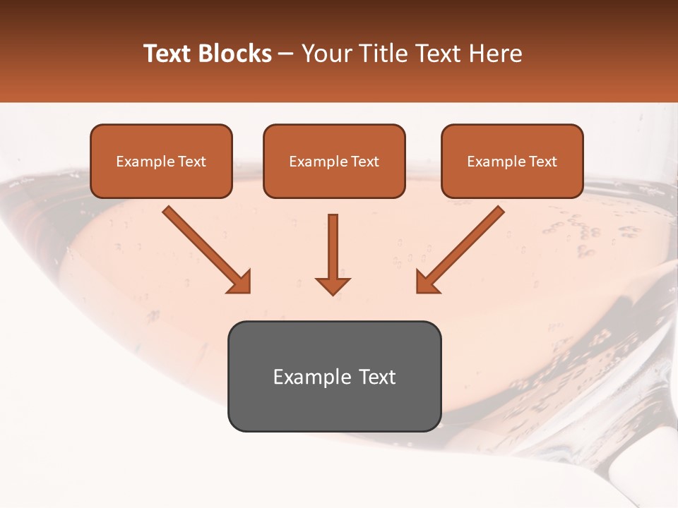 A Glass Of White Wine With A Brown Label On It PowerPoint Template
