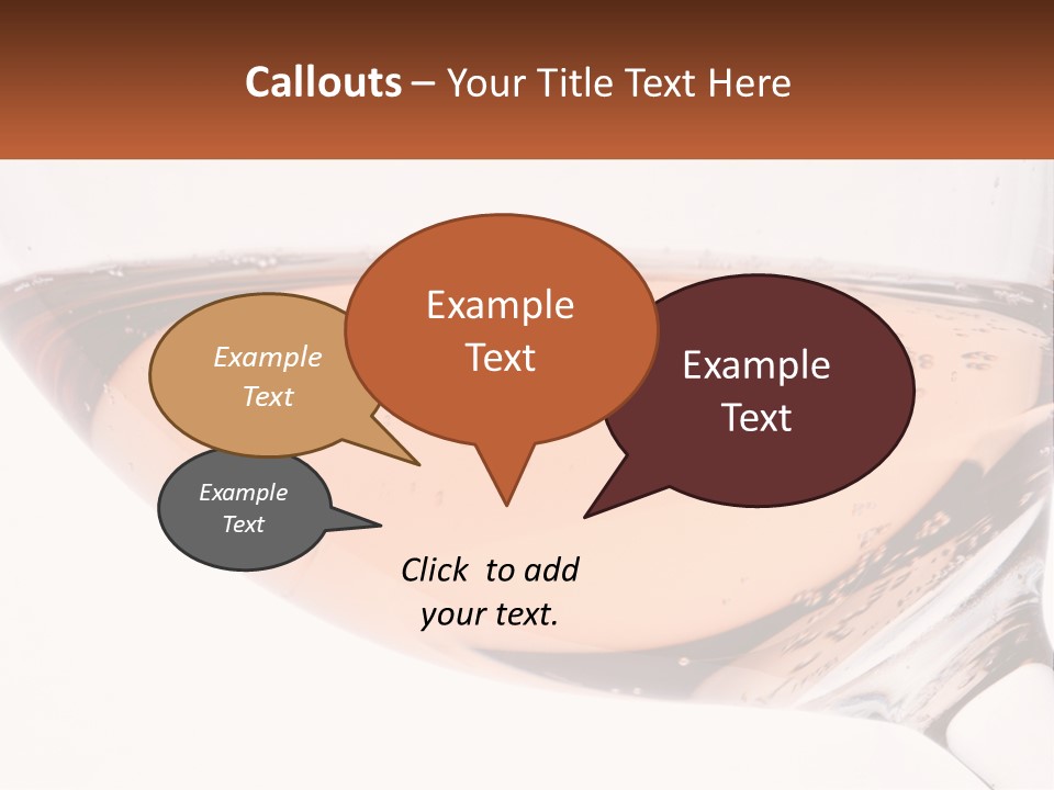 A Glass Of White Wine With A Brown Label On It PowerPoint Template