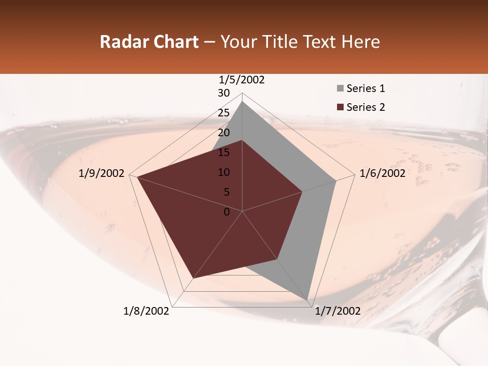 A Glass Of White Wine With A Brown Label On It PowerPoint Template
