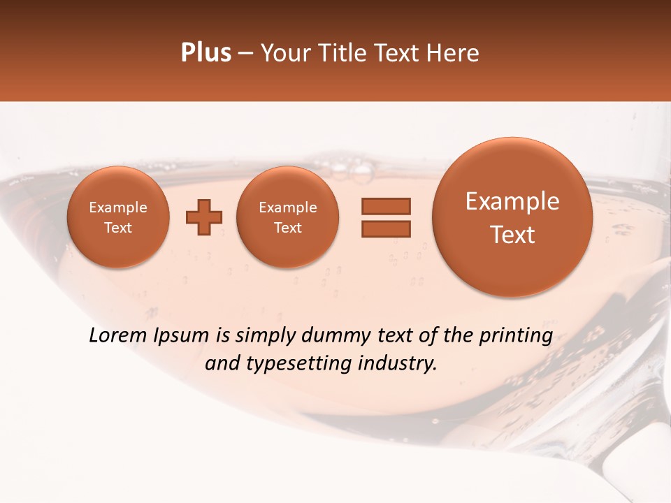 A Glass Of White Wine With A Brown Label On It PowerPoint Template