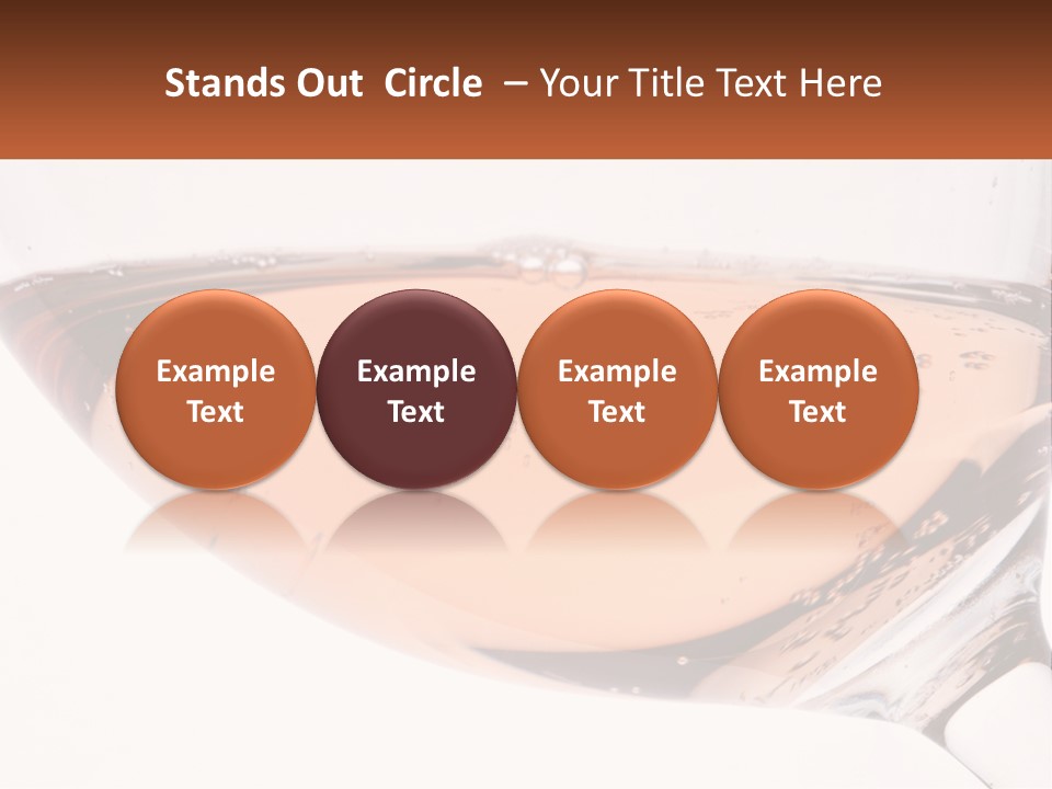 A Glass Of White Wine With A Brown Label On It PowerPoint Template