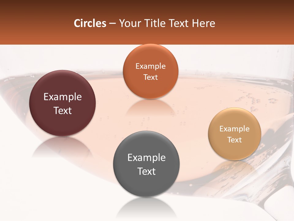 A Glass Of White Wine With A Brown Label On It PowerPoint Template