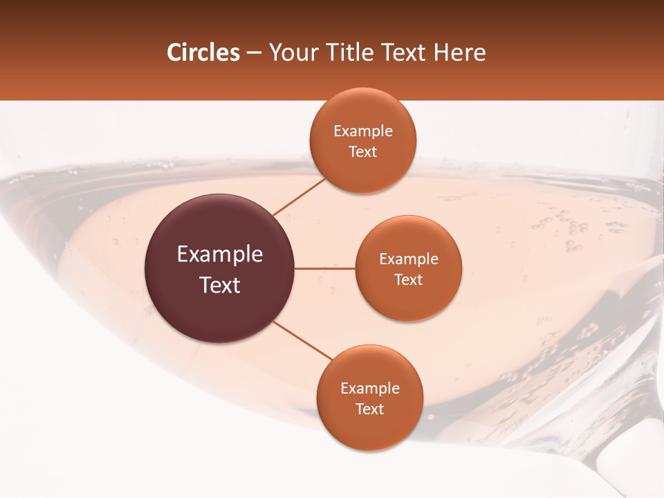 A Glass Of White Wine With A Brown Label On It PowerPoint Template