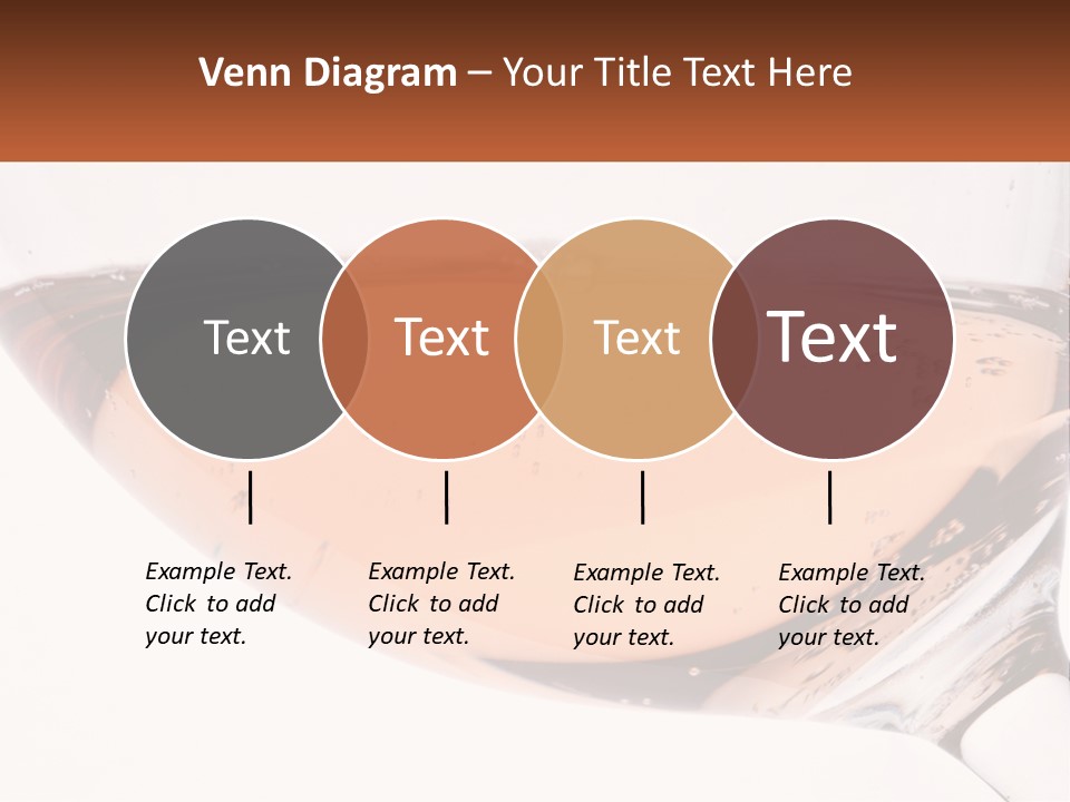 A Glass Of White Wine With A Brown Label On It PowerPoint Template