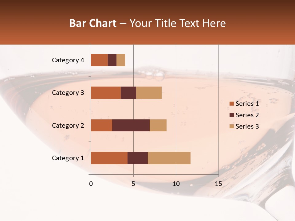 A Glass Of White Wine With A Brown Label On It PowerPoint Template