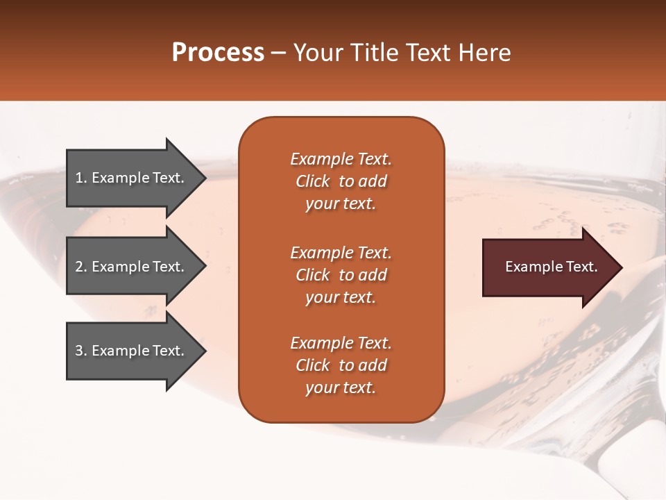 A Glass Of White Wine With A Brown Label On It PowerPoint Template
