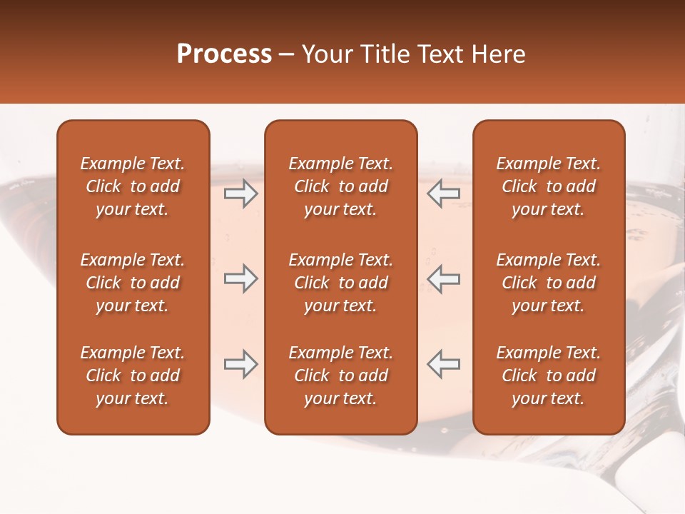 A Glass Of White Wine With A Brown Label On It PowerPoint Template