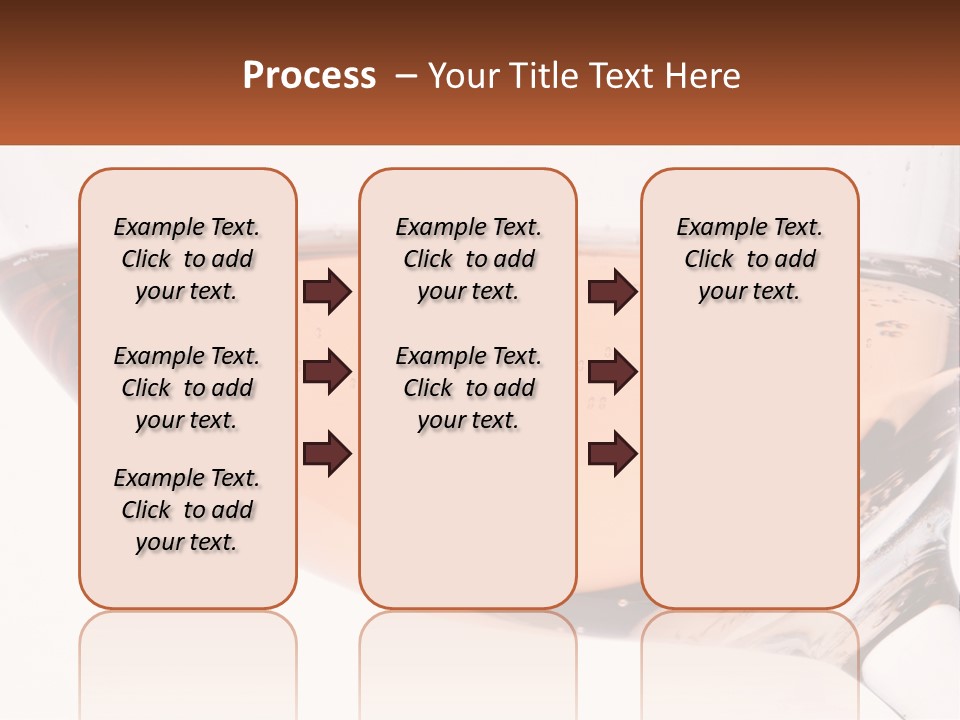 A Glass Of White Wine With A Brown Label On It PowerPoint Template