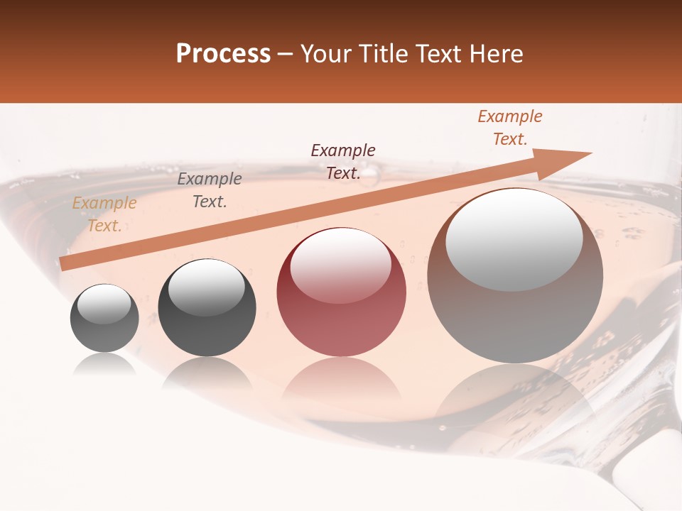 A Glass Of White Wine With A Brown Label On It PowerPoint Template