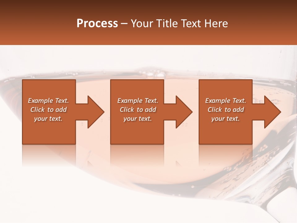 A Glass Of White Wine With A Brown Label On It PowerPoint Template
