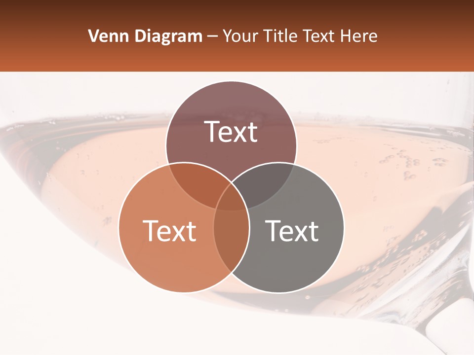 A Glass Of White Wine With A Brown Label On It PowerPoint Template