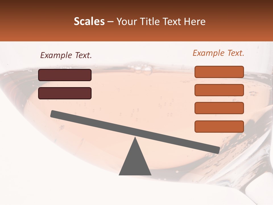 A Glass Of White Wine With A Brown Label On It PowerPoint Template