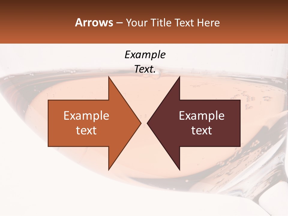 A Glass Of White Wine With A Brown Label On It PowerPoint Template