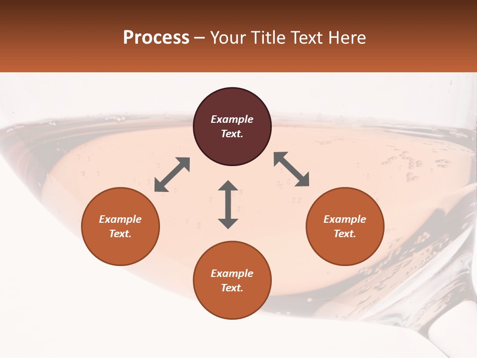 A Glass Of White Wine With A Brown Label On It PowerPoint Template