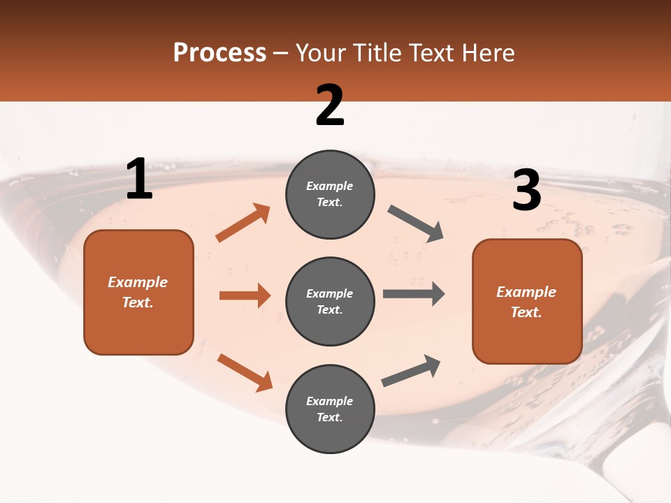 A Glass Of White Wine With A Brown Label On It PowerPoint Template