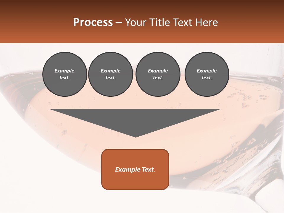 A Glass Of White Wine With A Brown Label On It PowerPoint Template