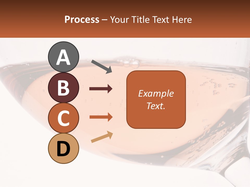 A Glass Of White Wine With A Brown Label On It PowerPoint Template