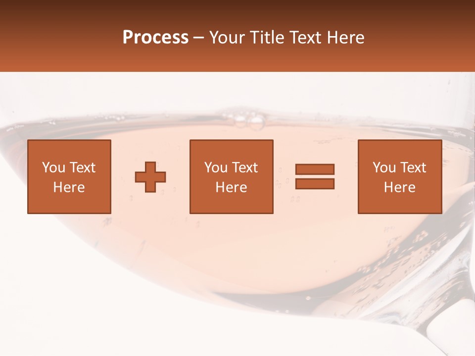 A Glass Of White Wine With A Brown Label On It PowerPoint Template