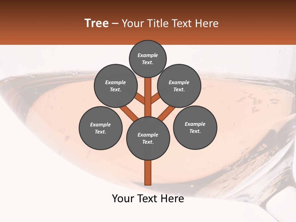 A Glass Of White Wine With A Brown Label On It PowerPoint Template