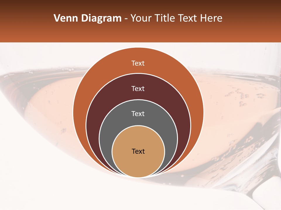 A Glass Of White Wine With A Brown Label On It PowerPoint Template