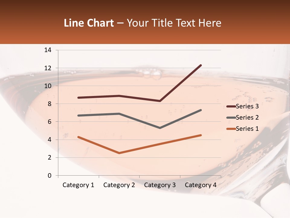 A Glass Of White Wine With A Brown Label On It PowerPoint Template