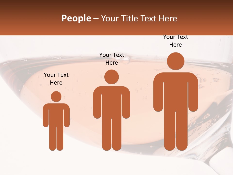 A Glass Of White Wine With A Brown Label On It PowerPoint Template