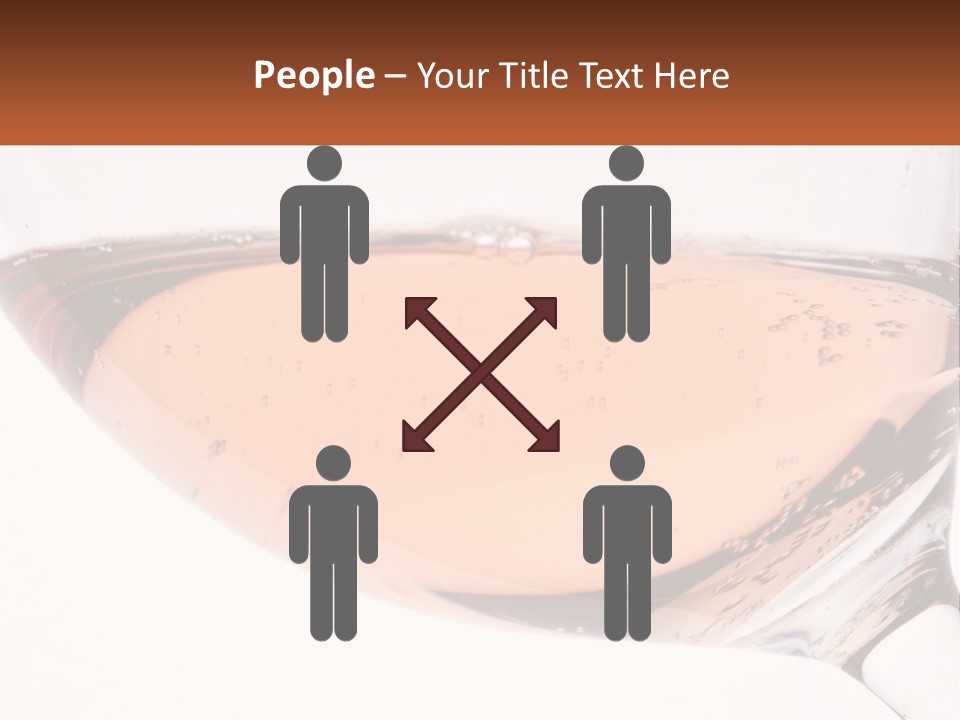 A Glass Of White Wine With A Brown Label On It PowerPoint Template