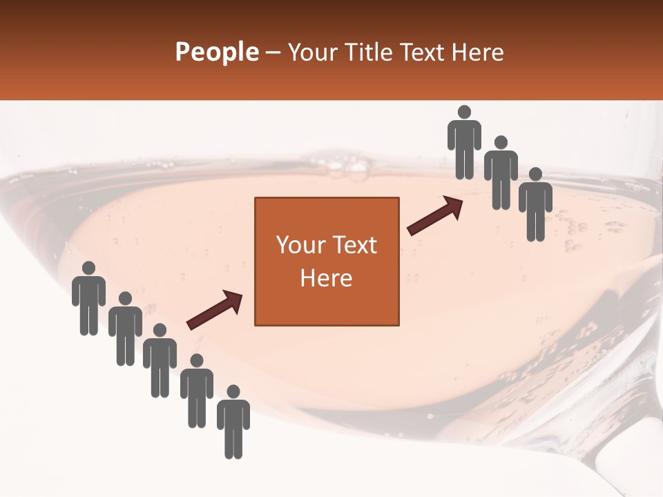 A Glass Of White Wine With A Brown Label On It PowerPoint Template