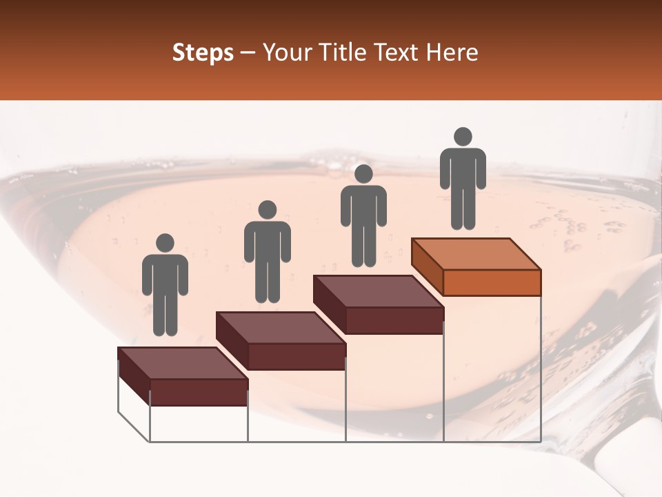 A Glass Of White Wine With A Brown Label On It PowerPoint Template