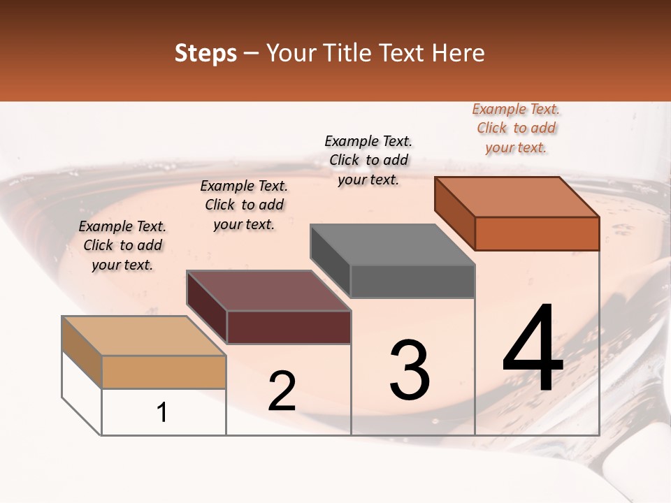 A Glass Of White Wine With A Brown Label On It PowerPoint Template