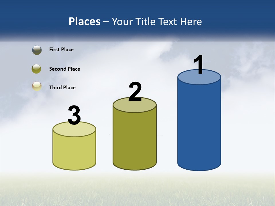 A Green Field With A Blue Sky In The Background PowerPoint Template