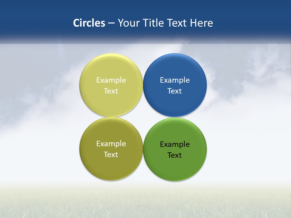 A Green Field With A Blue Sky In The Background PowerPoint Template