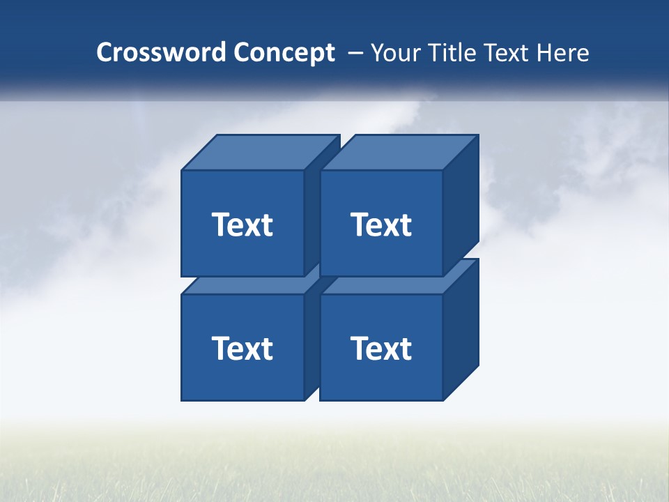A Green Field With A Blue Sky In The Background PowerPoint Template