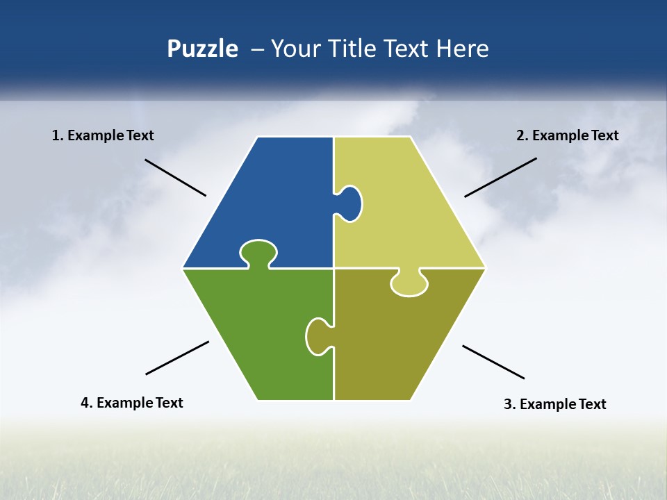 A Green Field With A Blue Sky In The Background PowerPoint Template