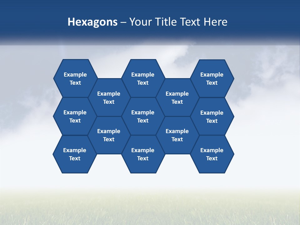 A Green Field With A Blue Sky In The Background PowerPoint Template