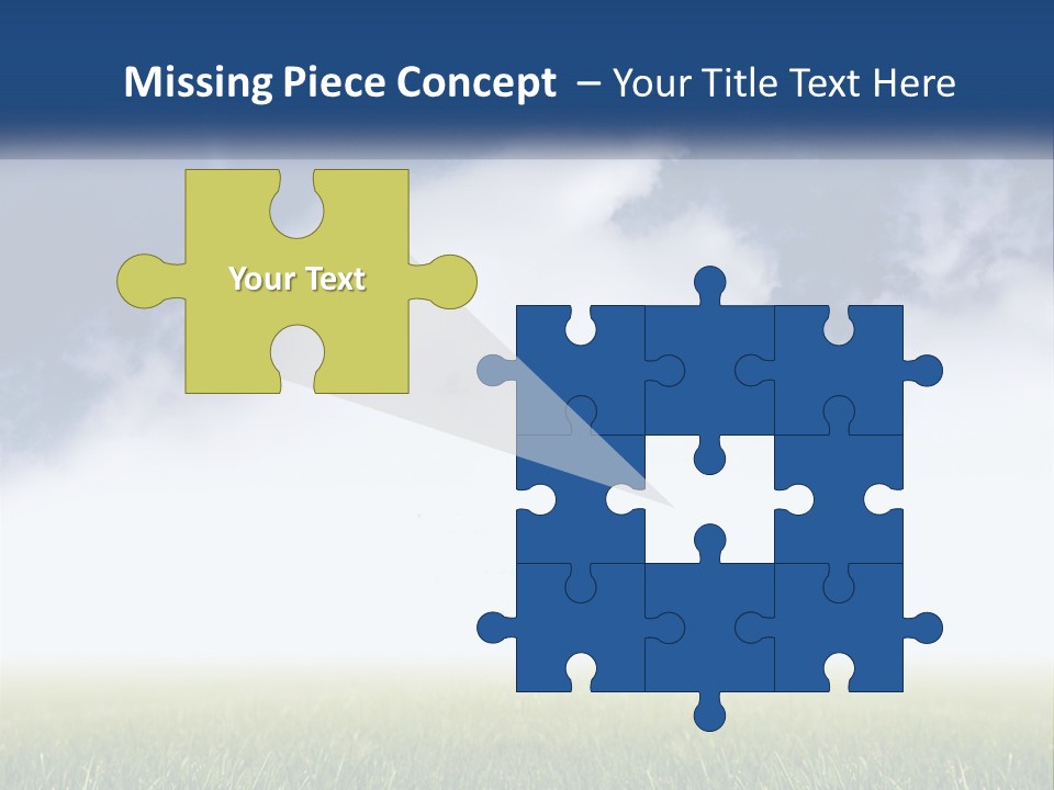 A Green Field With A Blue Sky In The Background PowerPoint Template