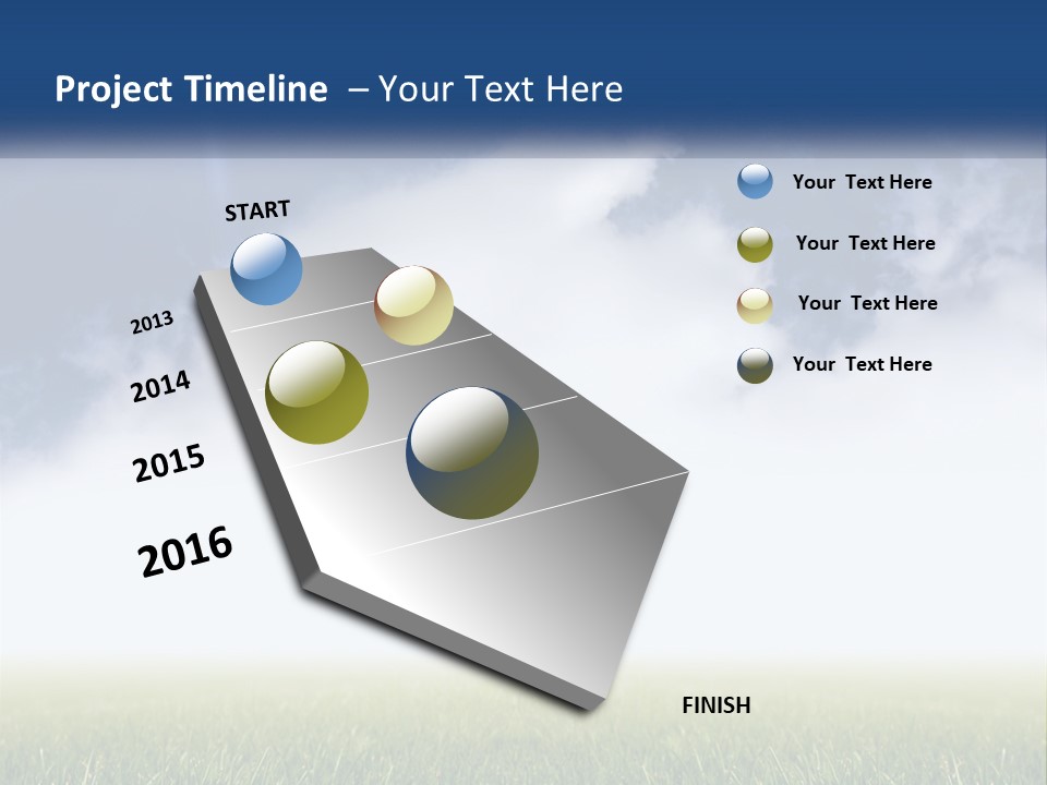 A Green Field With A Blue Sky In The Background PowerPoint Template