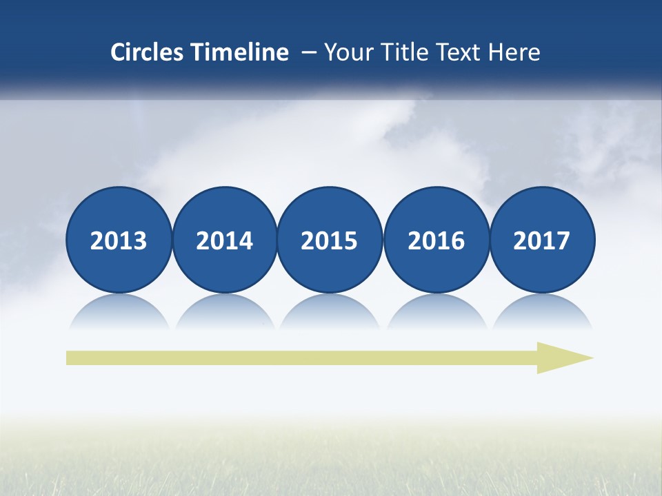 A Green Field With A Blue Sky In The Background PowerPoint Template