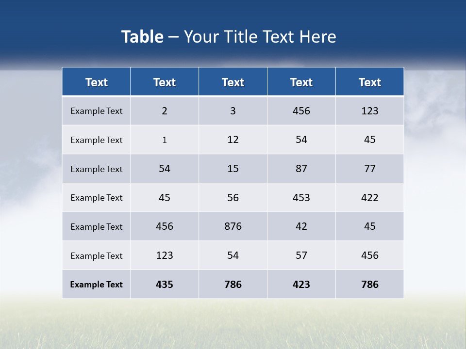 A Green Field With A Blue Sky In The Background PowerPoint Template