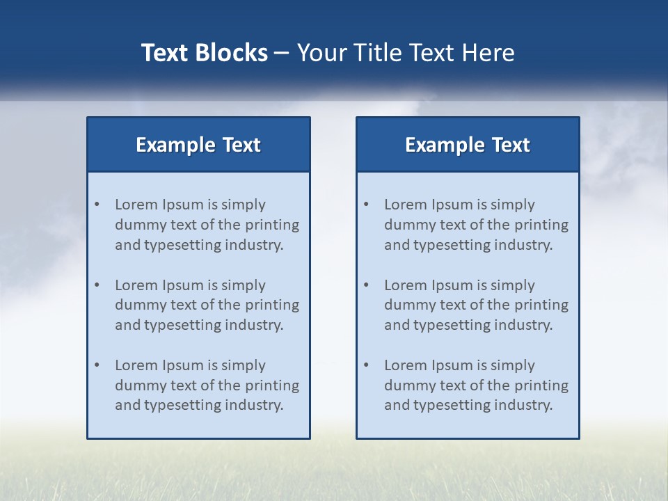 A Green Field With A Blue Sky In The Background PowerPoint Template