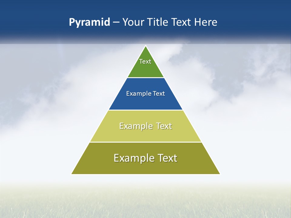 A Green Field With A Blue Sky In The Background PowerPoint Template