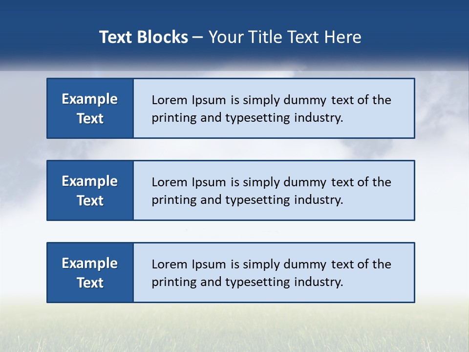 A Green Field With A Blue Sky In The Background PowerPoint Template