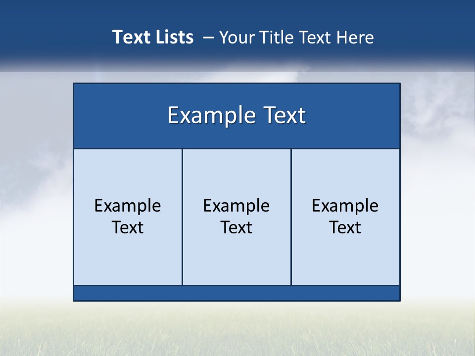 A Green Field With A Blue Sky In The Background PowerPoint Template