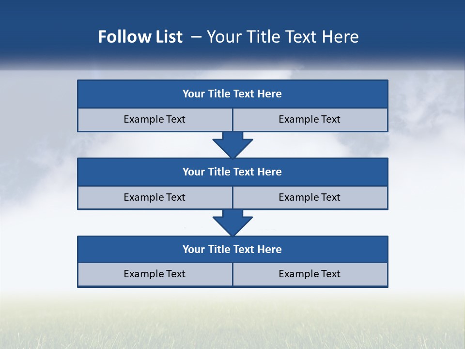 A Green Field With A Blue Sky In The Background PowerPoint Template