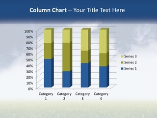 A Green Field With A Blue Sky In The Background PowerPoint Template