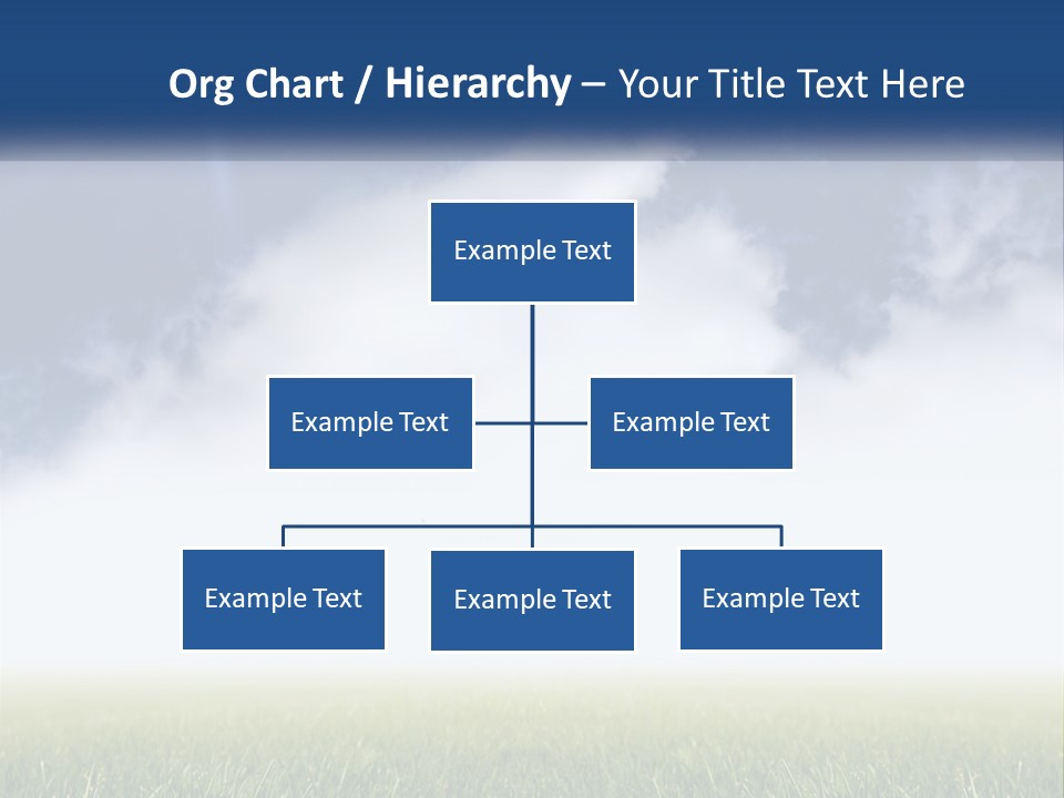 A Green Field With A Blue Sky In The Background PowerPoint Template