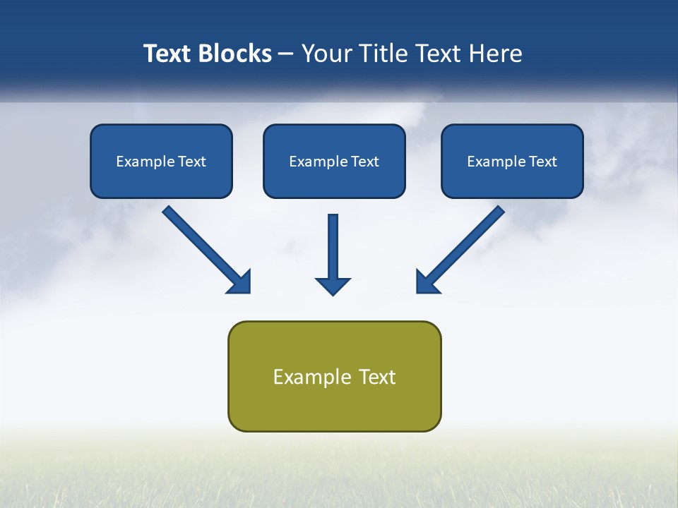 A Green Field With A Blue Sky In The Background PowerPoint Template