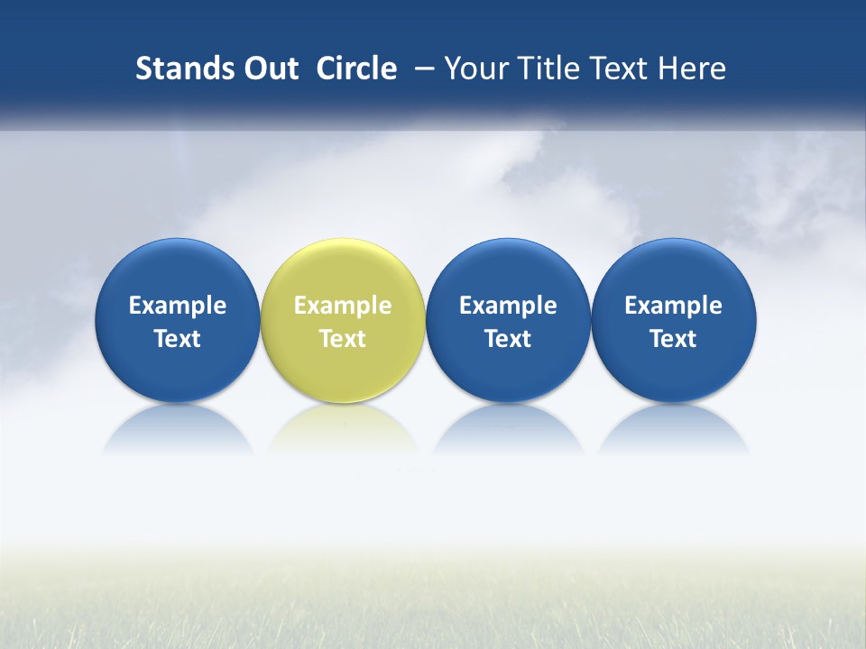 A Green Field With A Blue Sky In The Background PowerPoint Template